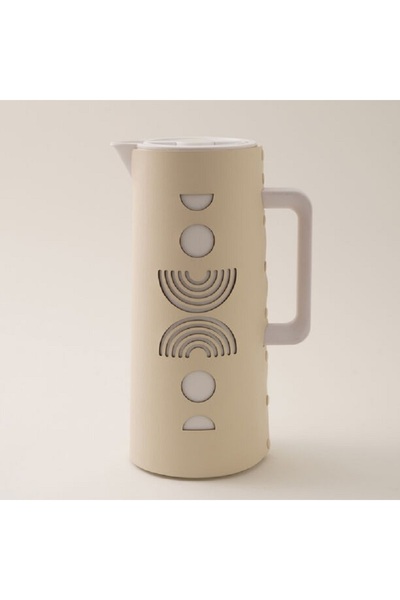 Dallaty Leather vacuum flask 1L white