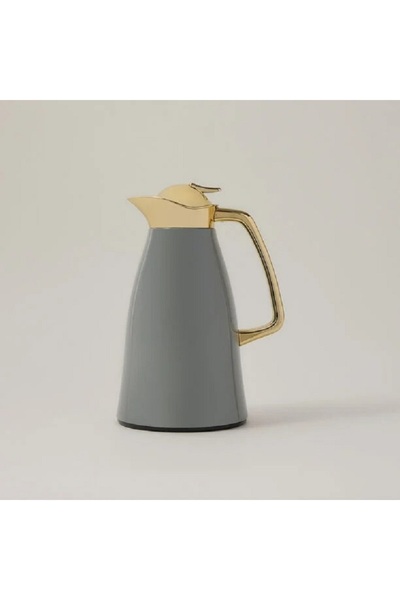 Dallaty vacuum flask chrome and grey 1L
