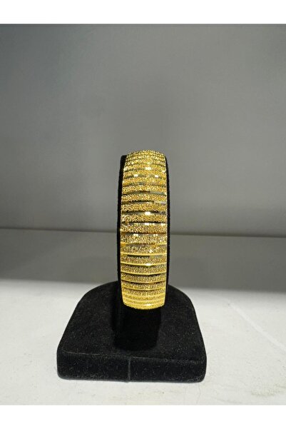 imitasyon dünyası 22 Ayar Altın Kaplama Elmas Gravür Yan çizgi Model Bilezik ...