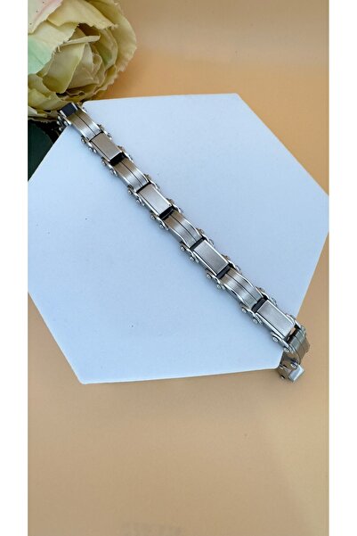 SK aksesuar Double-Sided Usable Brand Model Men's Steel Bracelet