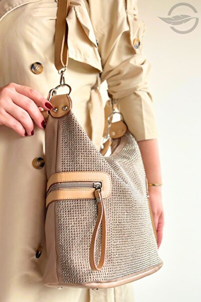 GALB Δερμάτινη γυναικεία τσάντα ώμου Premium Stone Κατάλληλη για καθημερινή χ...