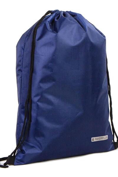 Rakerplus Navy Blue 32X45 cm Waterproof Drawstring Football Boot and Sports Bag