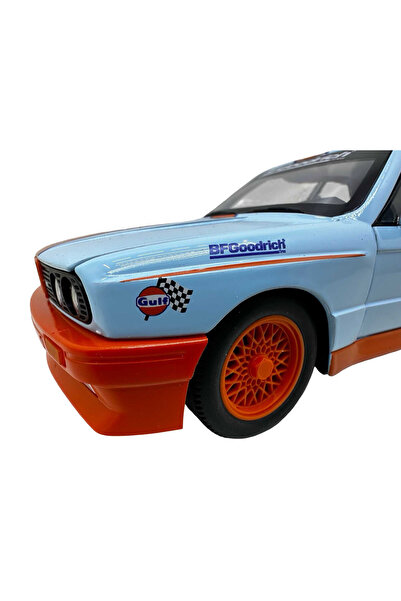 JPT Macheta BMW E30 M3 DTM albastru 1:24 cu sunet, lumini, pornire pe volan, ...