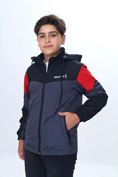 Toontoy Ανδρικό Παιδικό Αθλητικό με τύπωμα με κουκούλα Αδιάβροχο