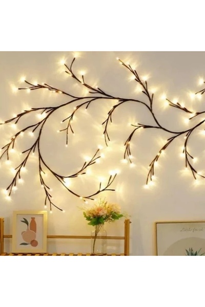 FOXMAG24 Ghirlandă flexibilă cu crengi, telecomandă și sursă de alimentare USB, 1,6 m, 72 LED-uri