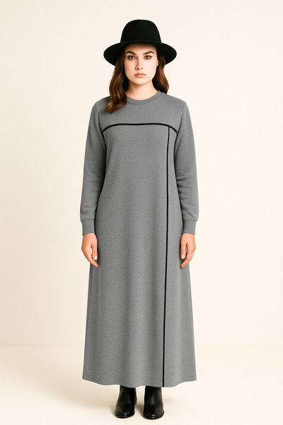 AGD COLLECTİON Ribbed Knitwear Dress