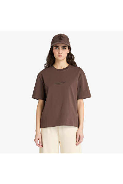 Timberland Lush Comfort Short-Sleeve Kadın Kahverengi T-Shirt