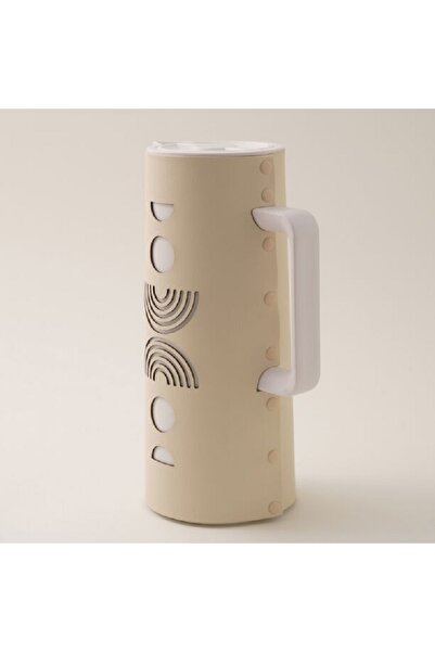 Dallaty Leather vacuum flask 1L white