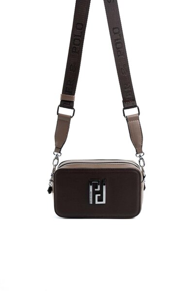 Silver Polo Kahve - Vizon SP1078 Kadın Çapraz Çanta