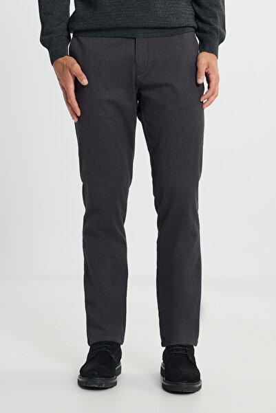 ALTINYILDIZ CLASSICS Men's Brown Cotton Comfort Fit Relaxed Fit Side Pocket Stretchy Trousers