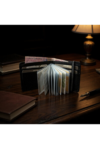 BY NAPPA Men's Genuine Leather Wallet 01501 Black