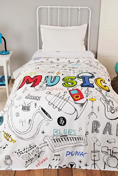 Karaca Home Young Music Tek Kişilik %100 Pamuk Pike