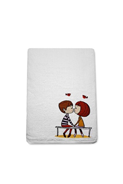 H Hotel Supplier Prosop de Baie Brodat, Hotel Supplier, bumbac 100%, Alb, 70x...