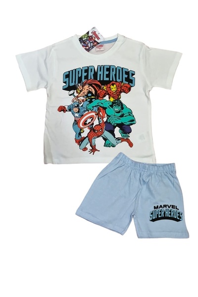 AVENGERS Children's pajamas with short sleeves, cotton, multicolor, Super Heroes,