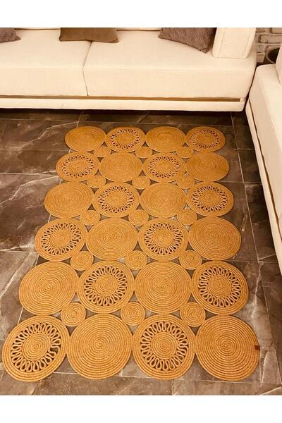 ModaCardin Jüt Kilim, Paspas, Mutfak Halısı, Banyo Paspası, Kilim, Halı, Otur...