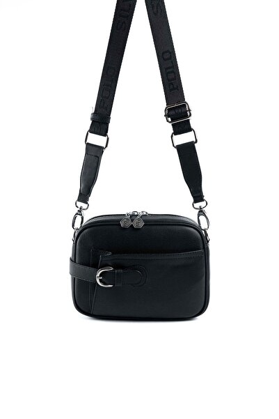 Silver Polo Черна дамска чанта през рамо SP1256