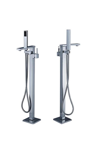 Trendy's Baterie cada freestanding , design rectangular , crom lucios