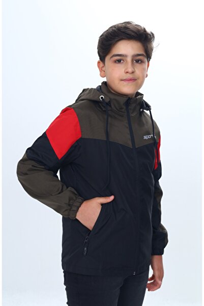 Toontoy Ανδρικό Παιδικό Αθλητικό με τύπωμα με κουκούλα Αδιάβροχο