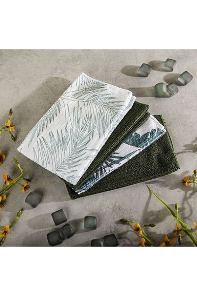 Alberto مجموعة من 4 قطع من مناشف التنظيف المصنوعة من الألياف الدقيقة 48 × 40 سم