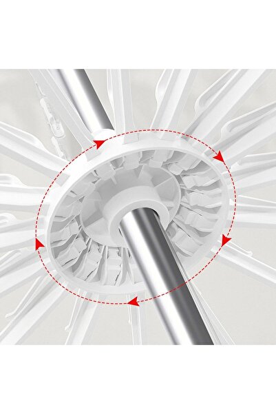 Flippy Vertical Clothes Dryer Flippy, 2 Levels, Foldable, ABS+PP+Stainless Steel, 360° Rotation, 130 x 75