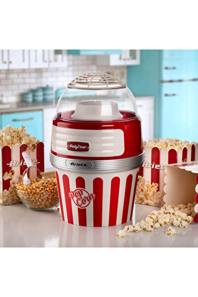 ARIETE Hot air popcorn maker XL PARTY TIME 2957/00, 1100W, Dispenser, Removable bowl, Red