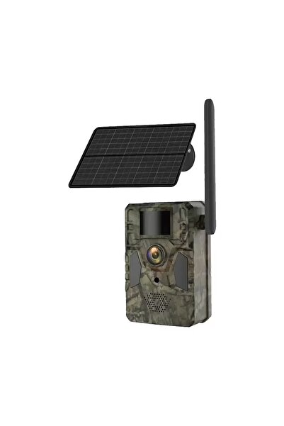 inox 4 MP Full HD 4G Solar Sim Kartlı GPRS+ Black Led Fotokapan IR IP Kamera