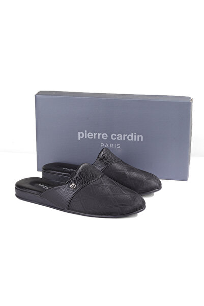 Pierre Cardin 366 Armalı Damat Çeyiz Ev Erkek Terlik Siyah