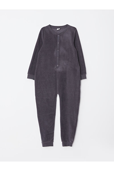 LC Waikiki Anthracite Crew Neck Basic Long Sleeve Fleece Boys' Sleeping Bag
