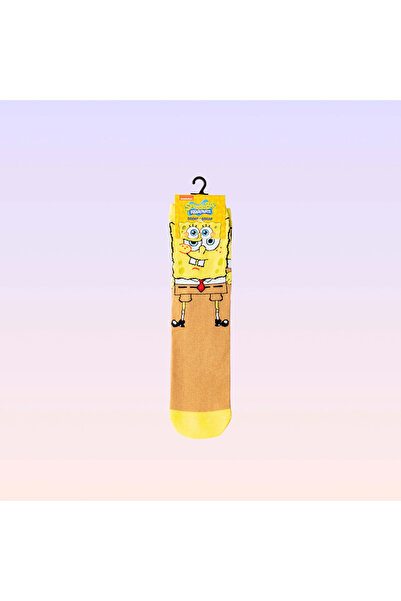 NİCKELODEON Sünger Bob Kare Pantolon Desenli Unisex Çorap 36-40