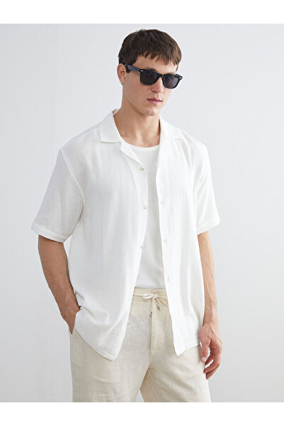 LC Waikiki قميص رجالي بأكمام قصيرة من إيكرو ستاندرد فيت من plus-store