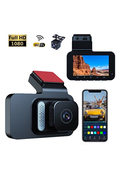 gaman Araç İçi Kamera Wifi Yol Kayıt Cihazı 170° Açı Full Hd 1080P G Sensörlü...
