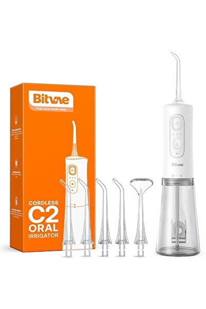 Bitvae Irigator dentar cu apă BVC2 de la Dalip - cu 5 duze standard, 1 răzuitor de limbă, Moale/Normal/Puternic