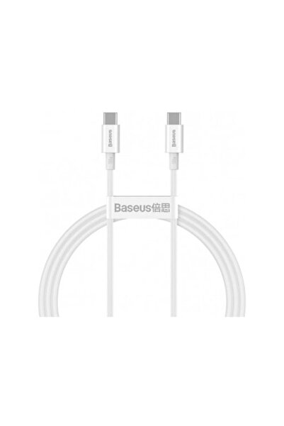 Baseus Cablu de încărcare și transfer de date, seria Superior, USB Type-C la USB Type-C, 100W, 1m, alb