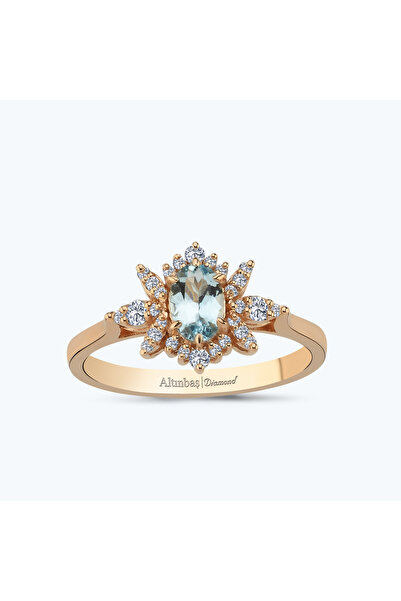 Altınbaş Pırlanta Aquamarin Oval Yüzük