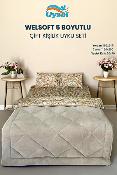 UYSAL WELSOFT 5 BOYUTLU ÇİFT KİŞİLİK UYKU SETİ 195x215