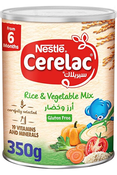 Cerelac Nestle Rice & Vegetable Baby Food Mix From 6 Months Box 350g
