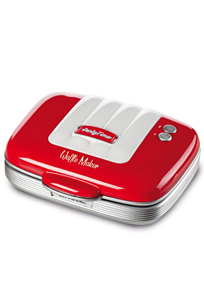 ARIETE Aparat de vafe PARTY TIME 1973/00, 700W, Înveliș antiaderent, 2 plăci, Încuietoare, Roșu