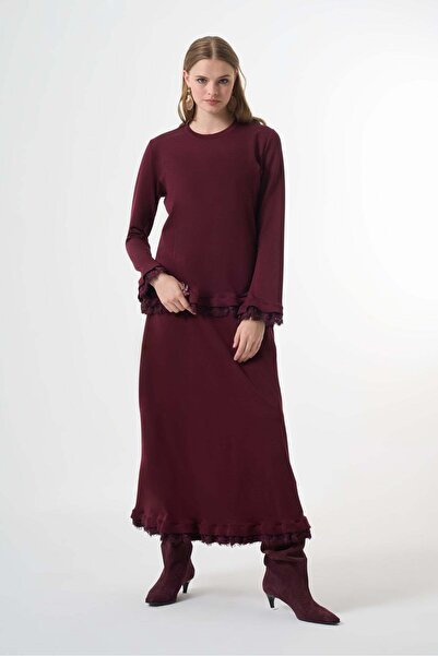 MissWhence Güpür Detaylı Etek Takım