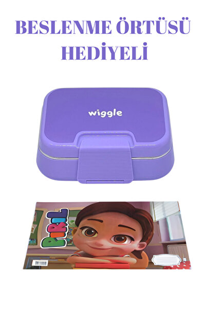 WİGGLE 1030ml Lunchbox New Single Layer 2 Compartment Stainless Steel Lunch Box - with Nutrition Bag as a Gift
