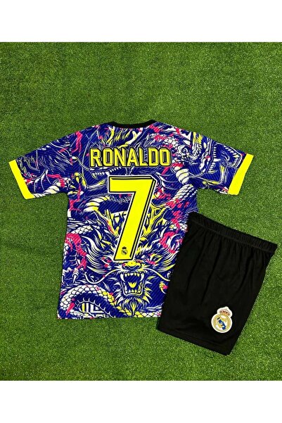Forma Real Madrid Cristiano Ronaldo Ejderha Desenli Çocuk Forması (MİXYeni)
