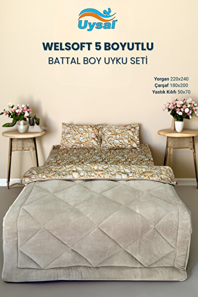 UYSAL WELSOFT 5 BOYUTLU BATTAL BOY UYKU SETİ 220x240