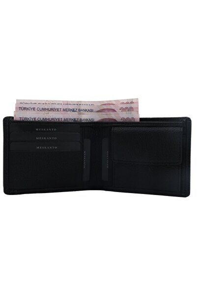 Meskanto Oscar Genuine Leather Men's Wallet with Hidden Card Holder Compartment