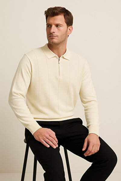 ModaPlaza Ανδρικό πουλόβερ με φερμουάρ 6580