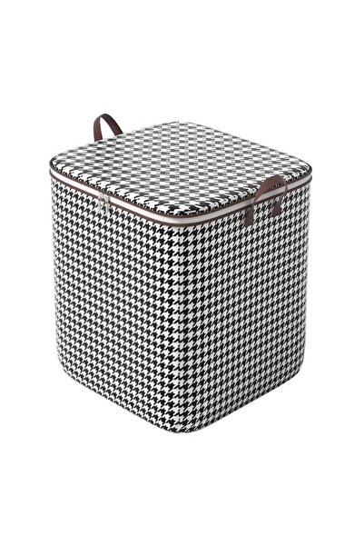 Dali Foldable zipper storage box for clothes, rectangular, reinforced handle, 56x45x56cm, 140 Liters, Whi