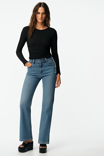 HAKKE Kayık Yaka Yanları Büzgülü Ribana BLUZ