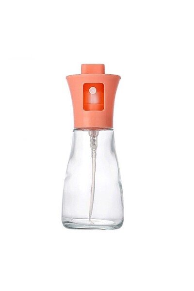 Flippy Oil Spray Bottle - Glass Refillable Oil/Vinegar Sprayer, 170 ml, Pink