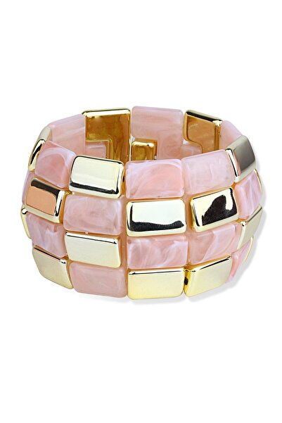 Klips Concept Soft Powder Pink Square Shaped Elastic Bracelet