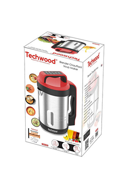 Techwood Soup blender TSM-1655, 1000W, 6 programs, 1.6 L, Inox/red