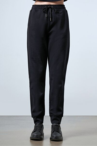 SPORTEMPT Pantaloni Jogger pentru femei cu panouri - Negru