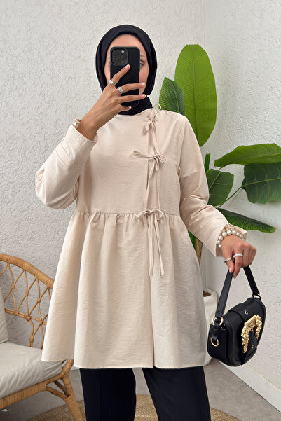 zhrcelebi كيمونو بحزام عند الخصر 0002 - بيج